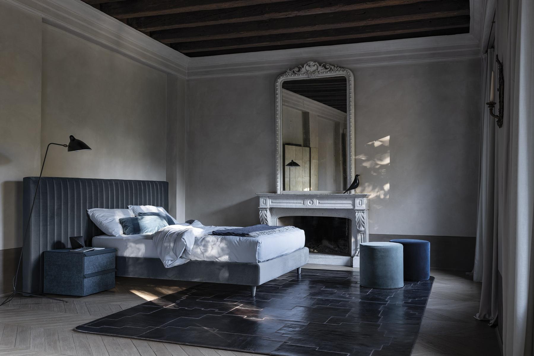 Double bed with upholstered headboard | Clay Maison by Bolzan letti