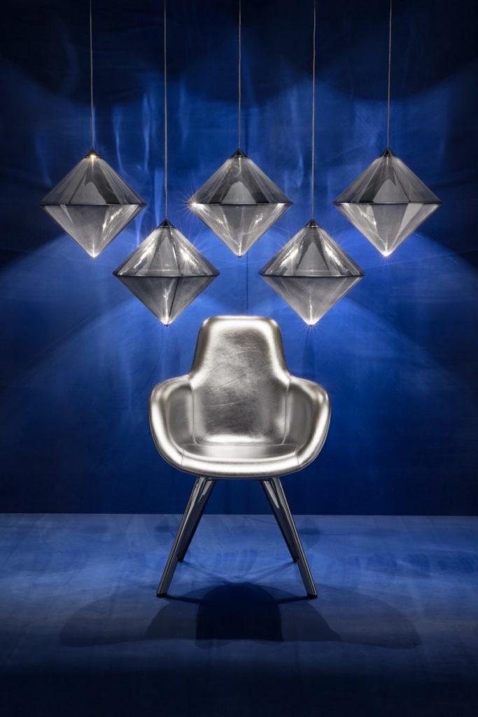 Metal pendant lamp with dimmer in a contemporary style | Top by Tom Dixon