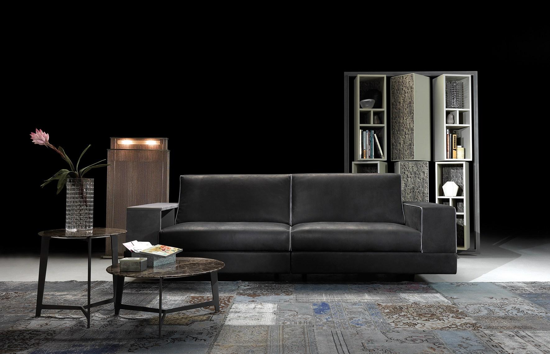 Sectional nabuk sofa | Moat by Borzalino