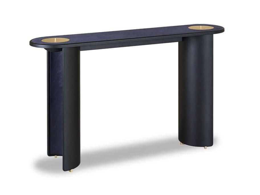 Oval wooden console table | Parsec by Baxter