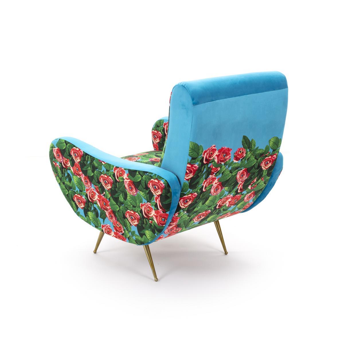 Fabric armchair with armrests | Roses by Seletti