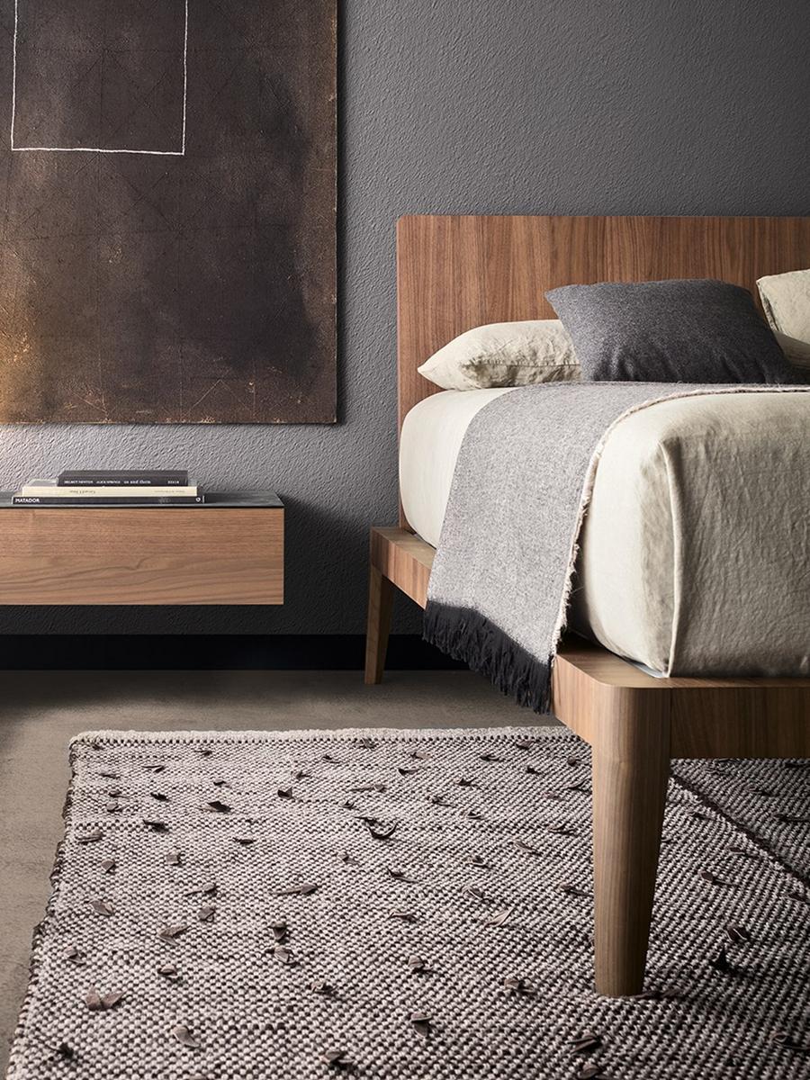 Wooden double bed | Spillo by Pianca