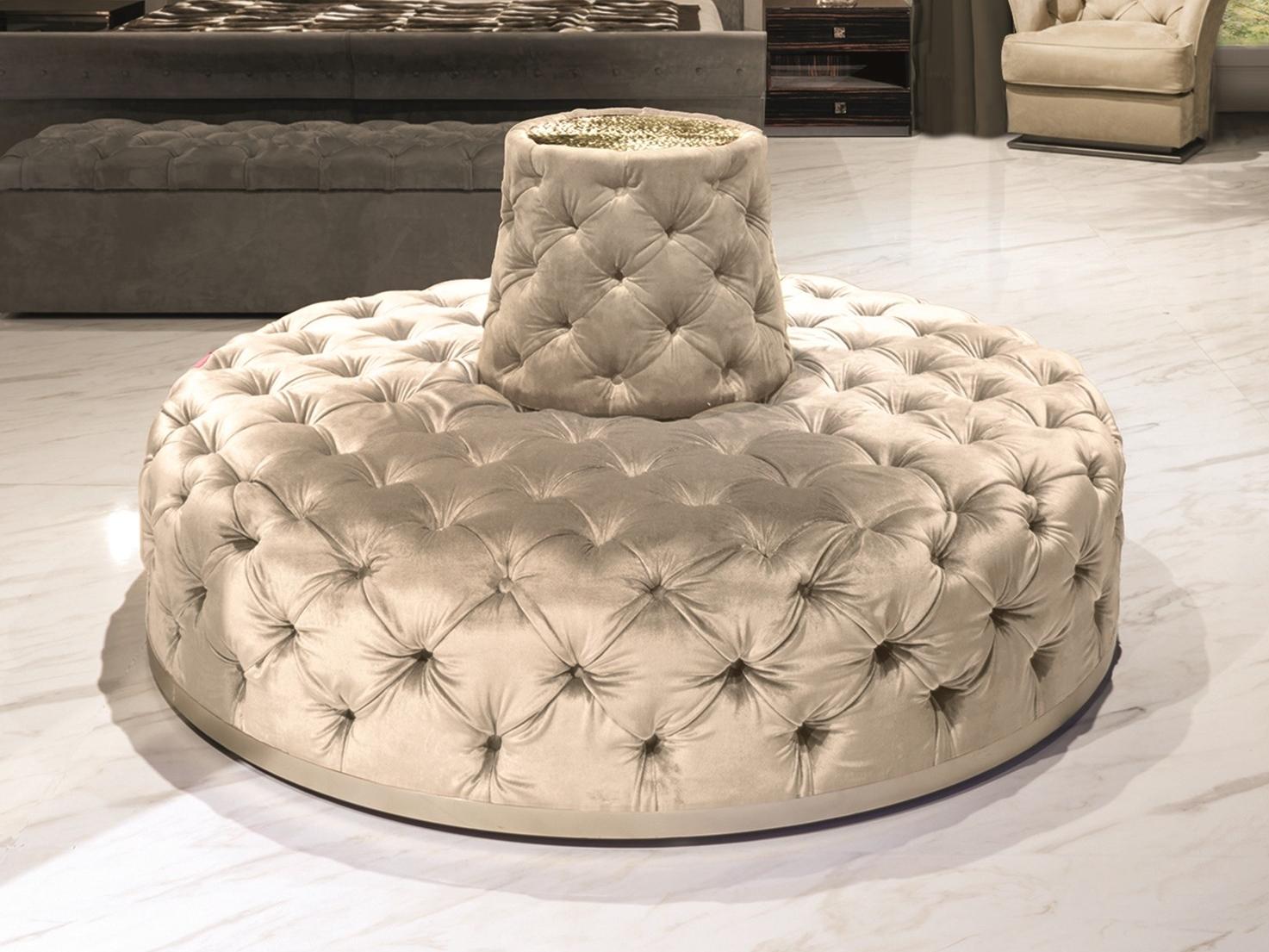 Round fabric indoor benche | Miur by Longhi