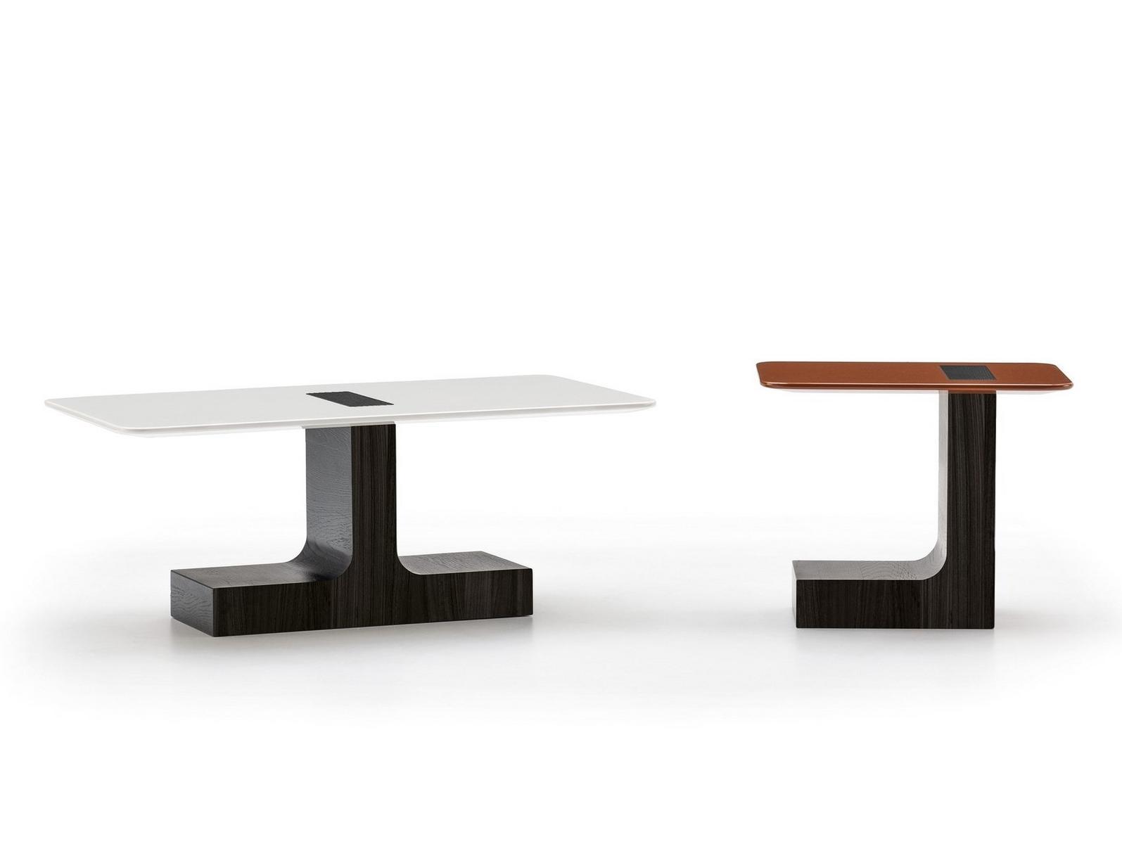 Rectangular wooden coffee table | Block by Minotti