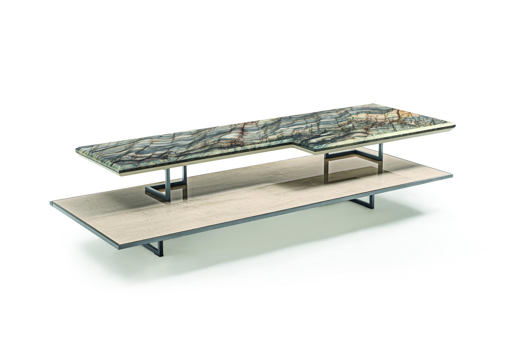 Rectangular stone coffee table | Walt by Longhi