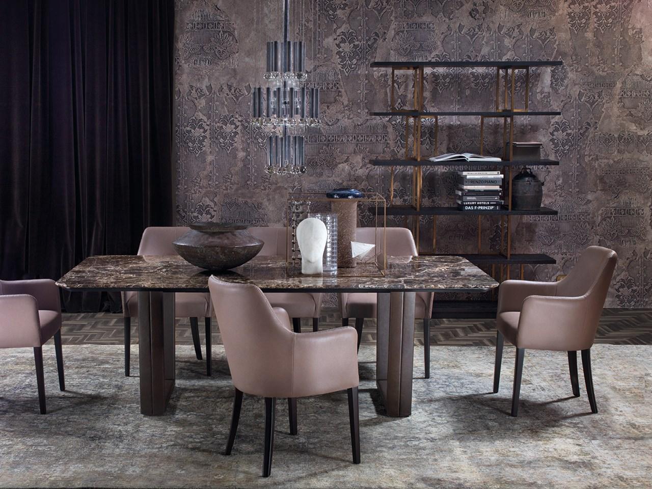 Rectangular marble table | B130 by Borzalino