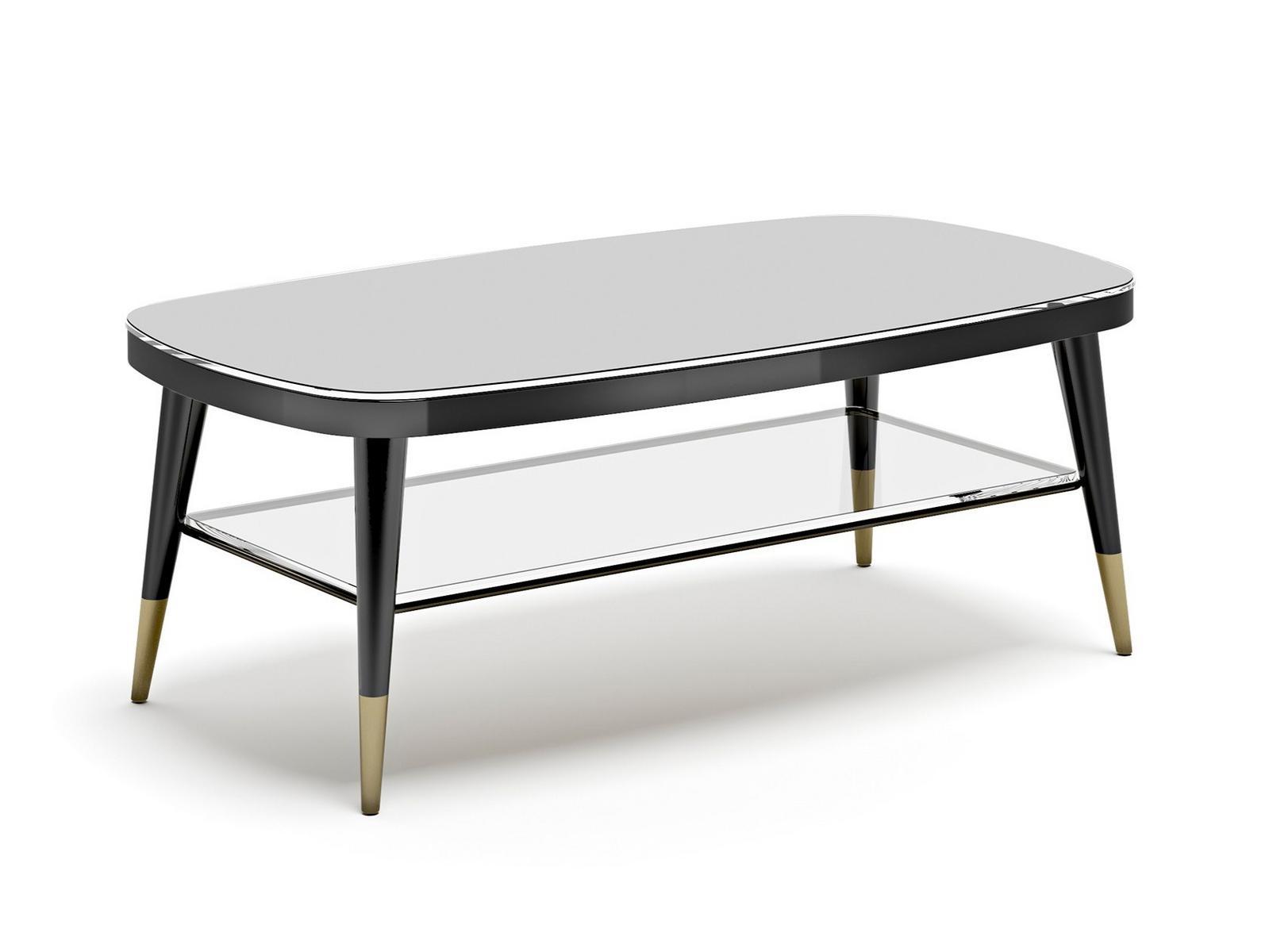 Rectangular wooden coffee table for living room | Black Tie E120 by Capital Collection