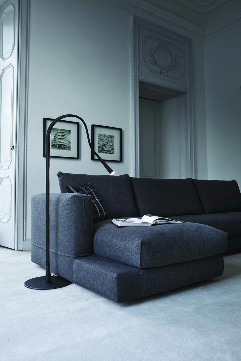LED floor lamp with swing arm | Flexiled by Contardi