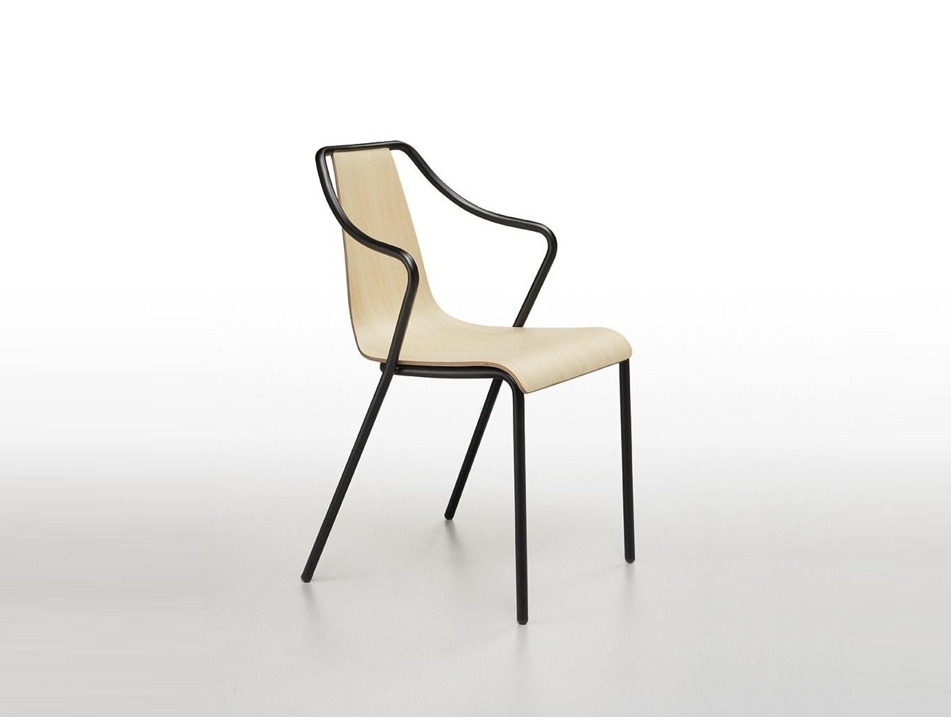 Stackable metal chair | Ola P Lg by Midj