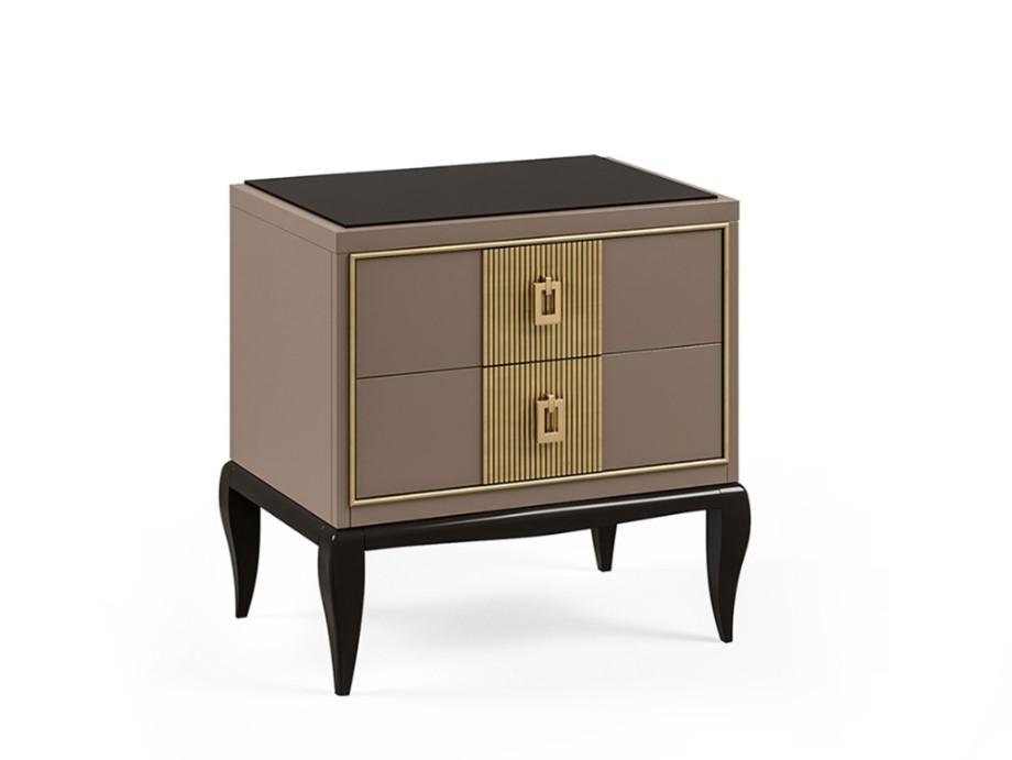 Rectangular wooden bedside table with drawers | Pr.132 by Stella del Mobile