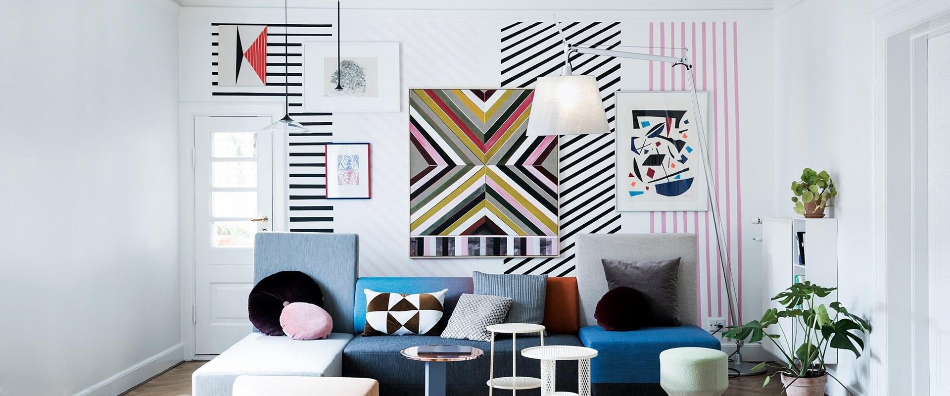 LED direct light floor lamp with swing arm | Tolomeo Maxi by Artemide