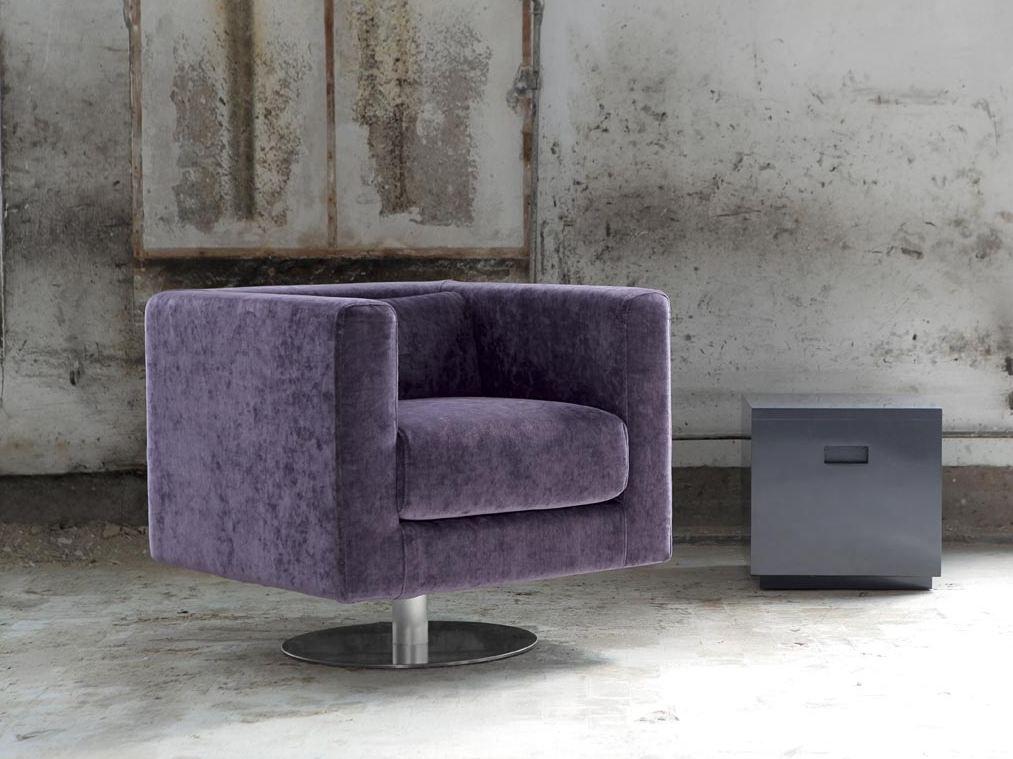 Swivel armchair with removable cover | Sudek by Domingo salotti
