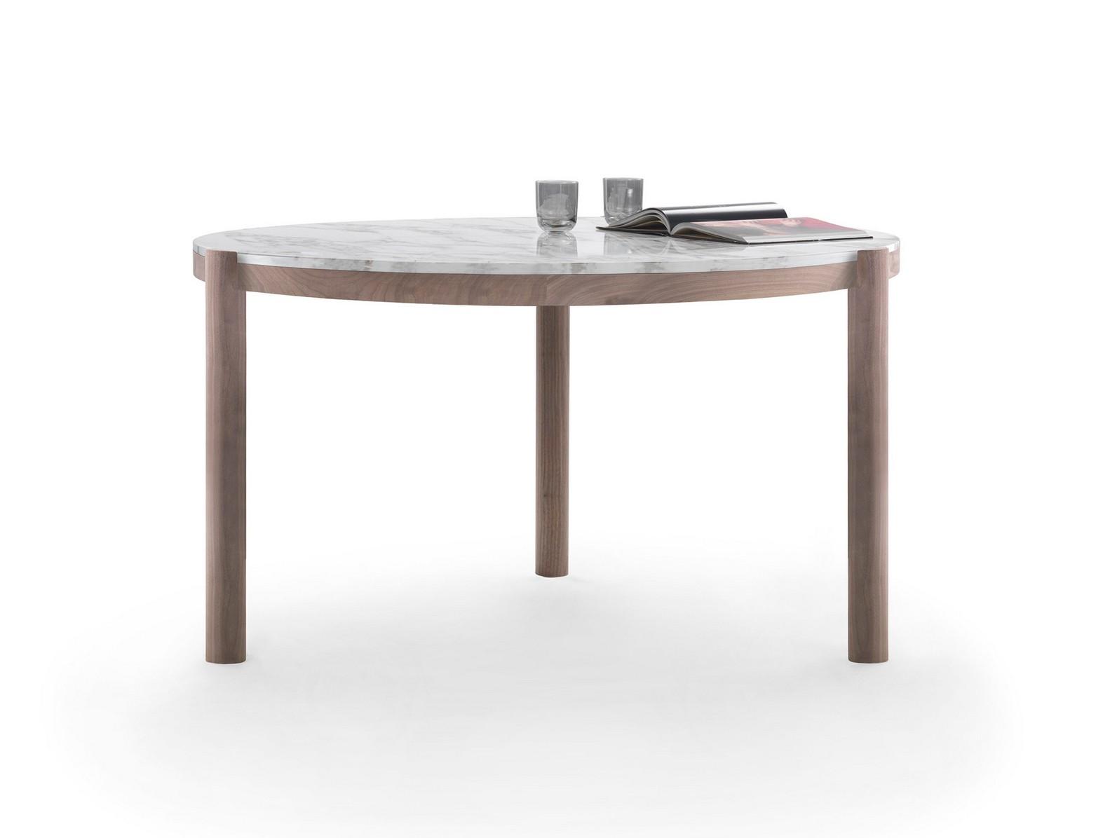 Round marble dining table | Gustav by Flexform