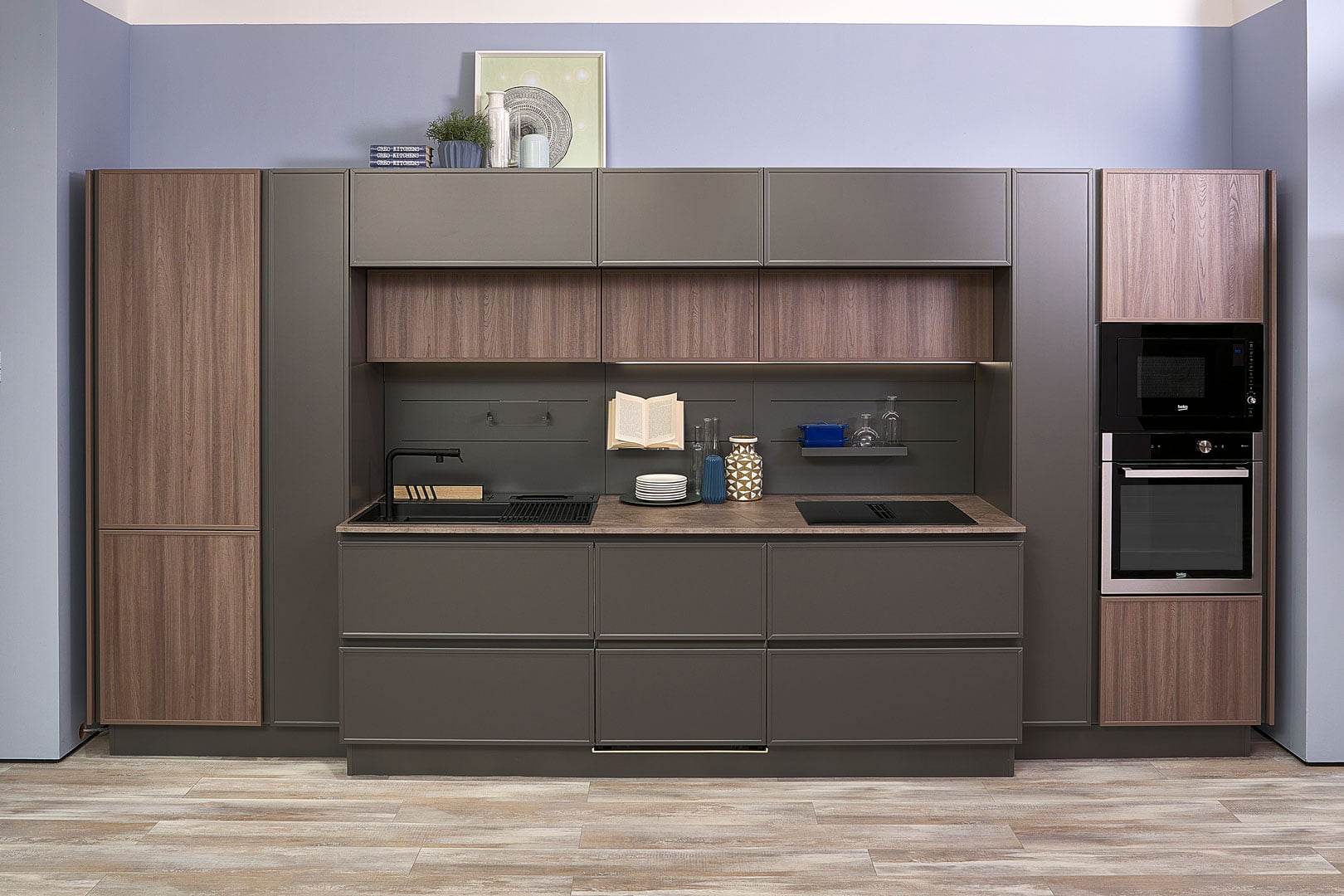 Melamine kitchen with handles Creo kitchens Rewind