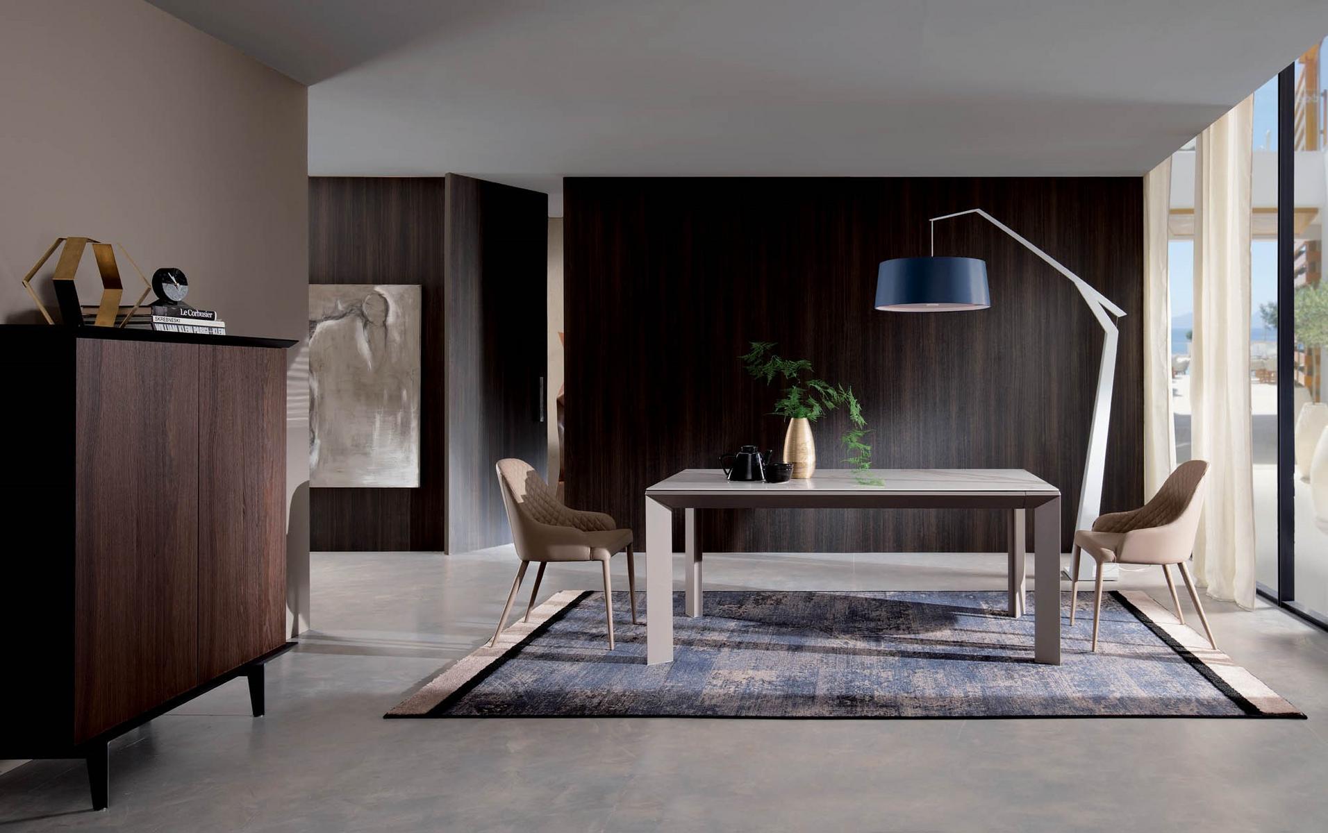 Wooden highboard with sliding doors | Brera by Ozzio Italia