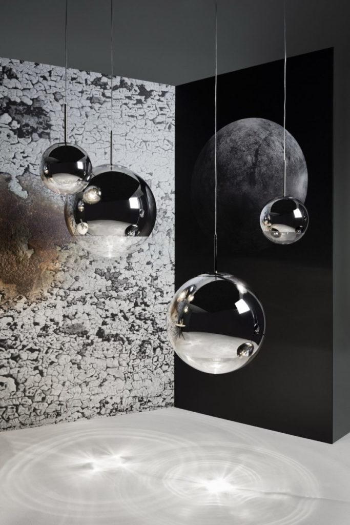 Glass pendant lamp in a contemporary style | Mirror Ball by Tom Dixon