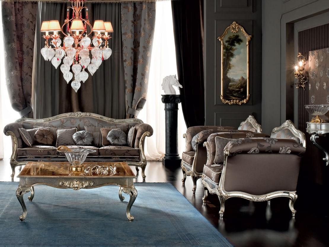 Upholstered fabric armchair with armrests | 12413 by Modenese Gastone