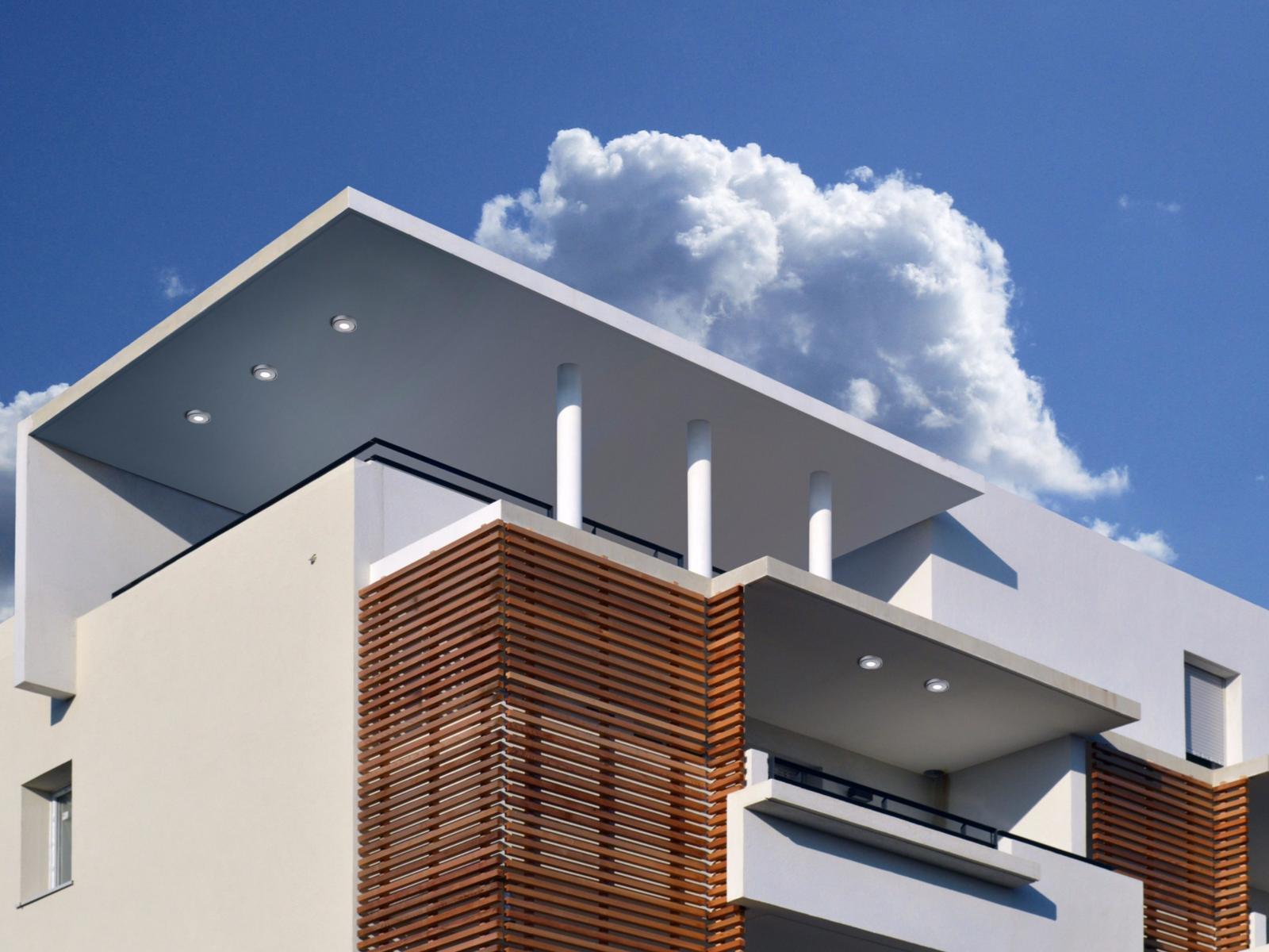 Die cast aluminium outdoor wall lamp / outdoor ceiling lamp | Box by Panzeri