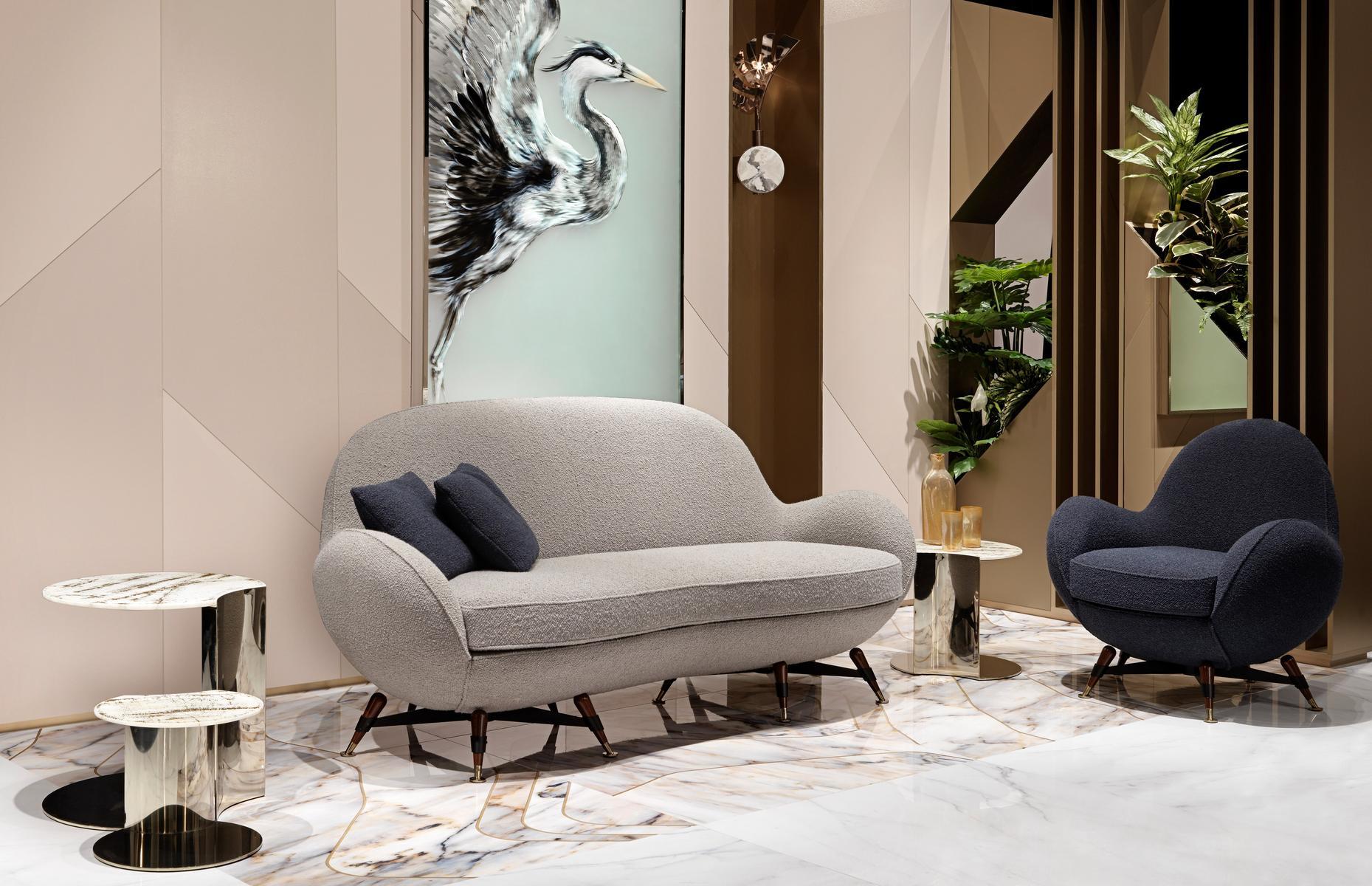 2 seater fabric sofa | Mercury by Visionnair