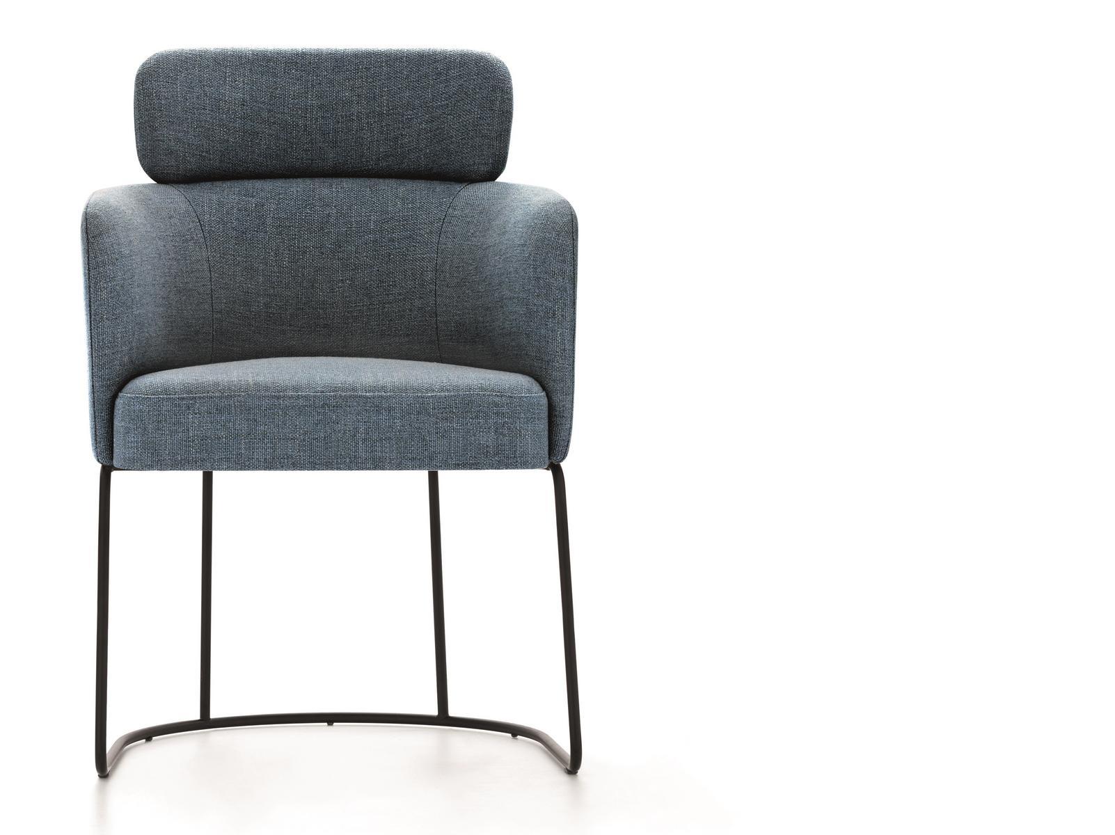 Upholstered fabric chair with armrests | Claire by Ditre Italia
