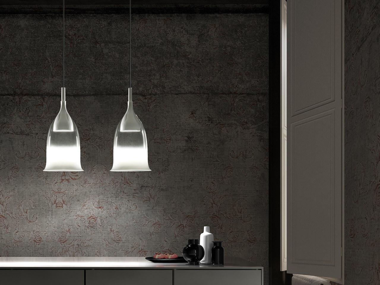 LED direct light blown glass pendant lamp | Nola by Italamp