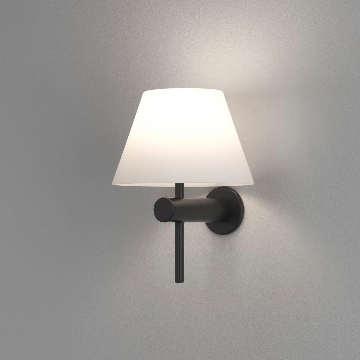 Glass and steel wall light with dimmer | Roma by Astro lighting