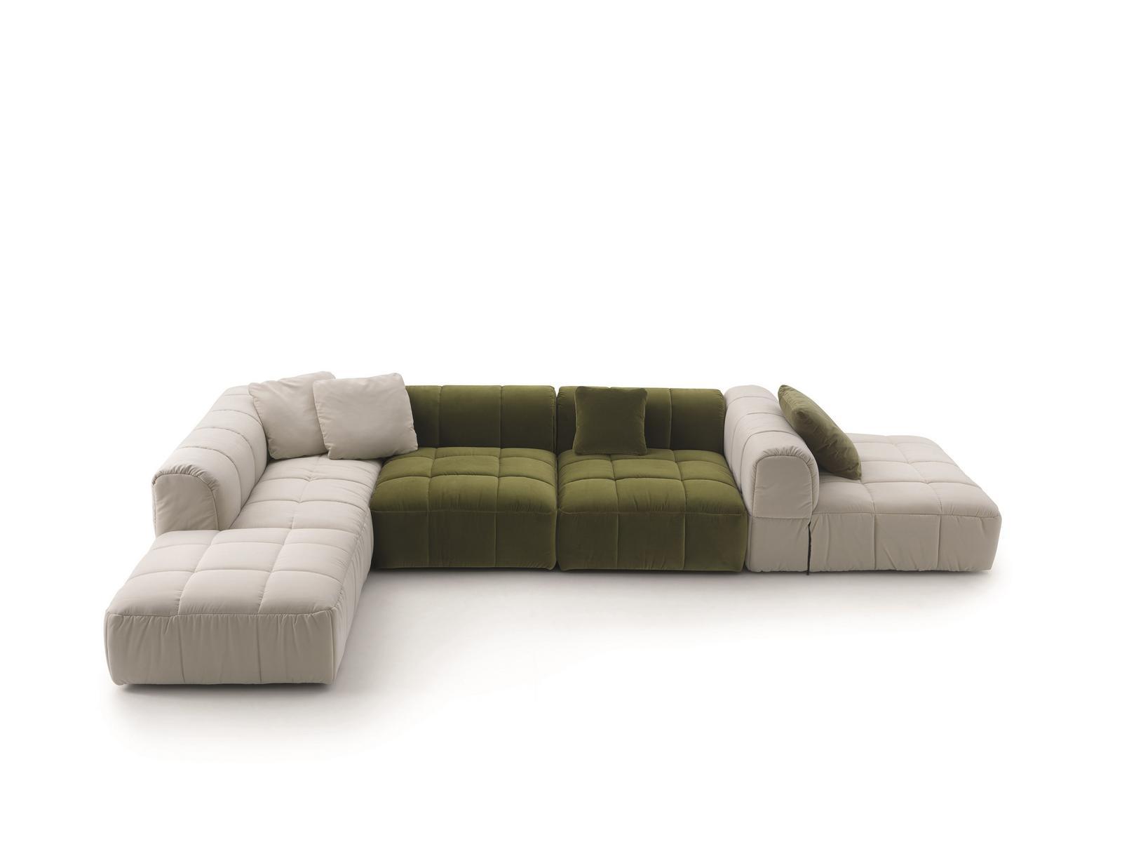 Modular fabric sofa | Strips System by Arflex
