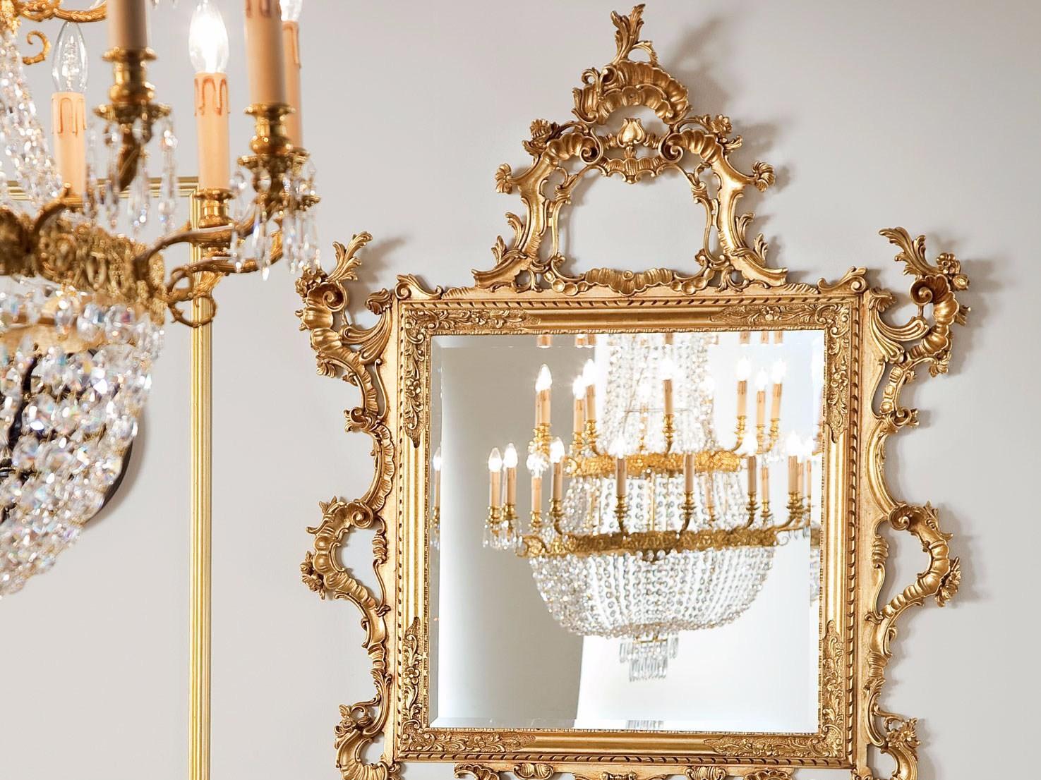 Baroque wall-mounted framed rectangular mirror | 13671 by Modenese Gastone