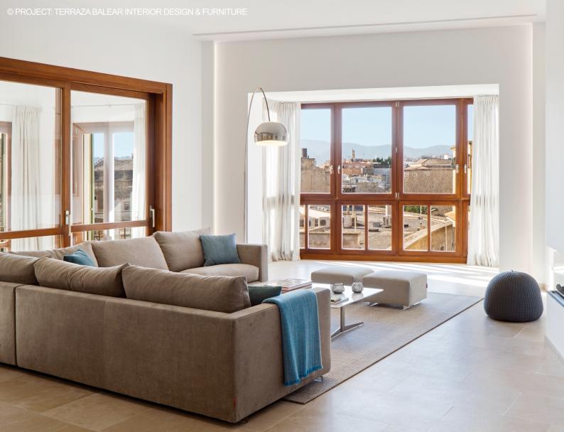 Sectional fabric sofa | Magnum by Flexform