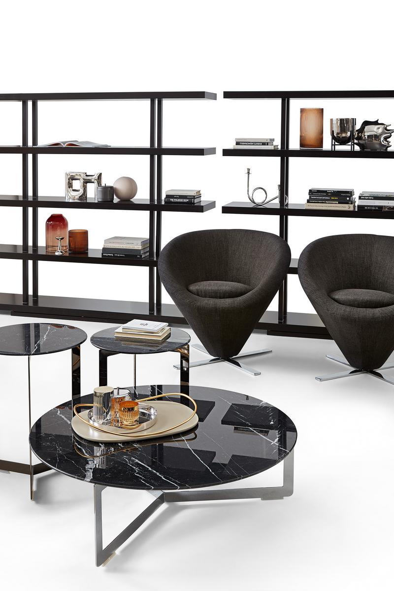 Swivel armchair with 4-spoke base | Flute by Dema