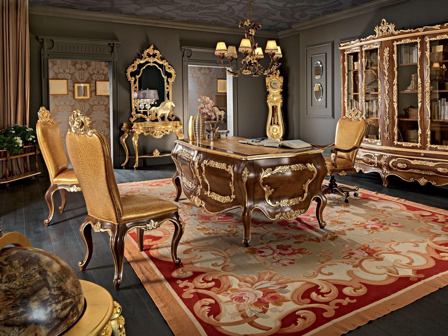 Swivel executive chair with 5-spoke base with castors | 11505 by Modenese Gastone