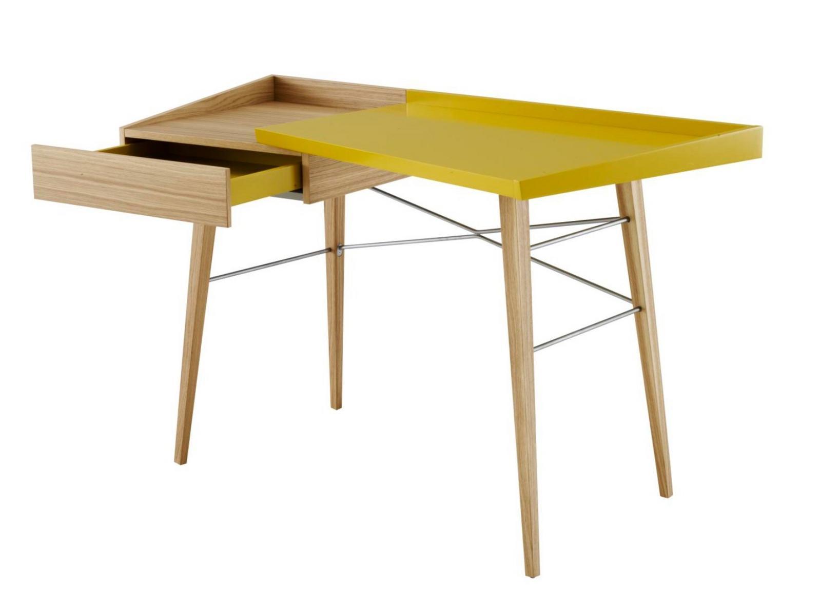Oak secretary desk with drawers | Litho by Ligne Roset
