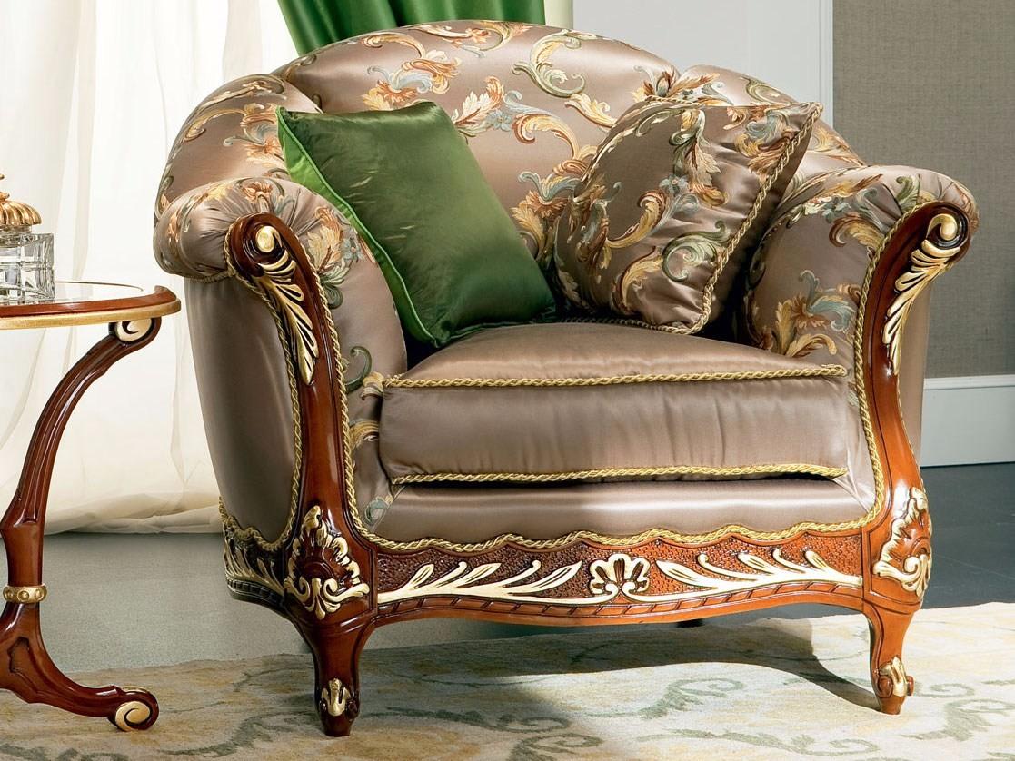 Upholstered fabric armchair with armrests | 13420 by Modenese Gastone