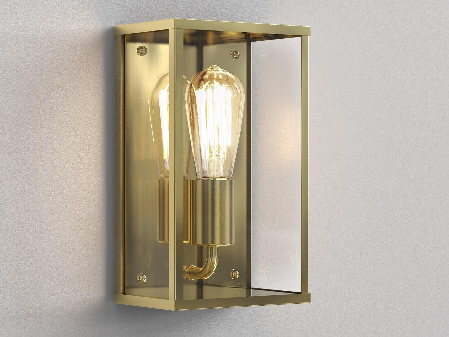 Brass and glass wall lamp | Homefield Coastal by Astro lighting