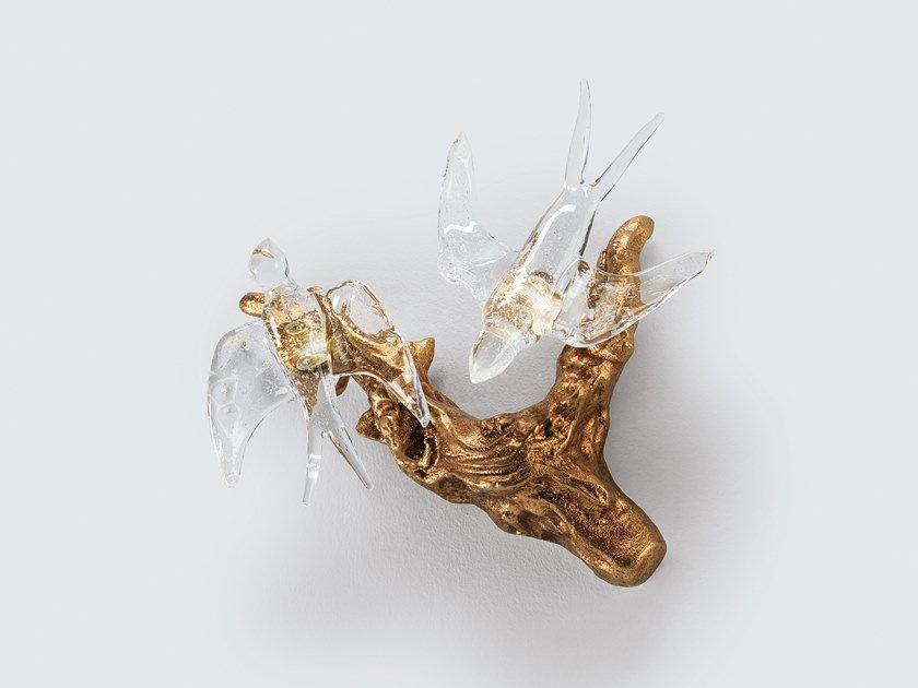 LED handmade bronze wall light | Voa Ap1511/2 by Serip