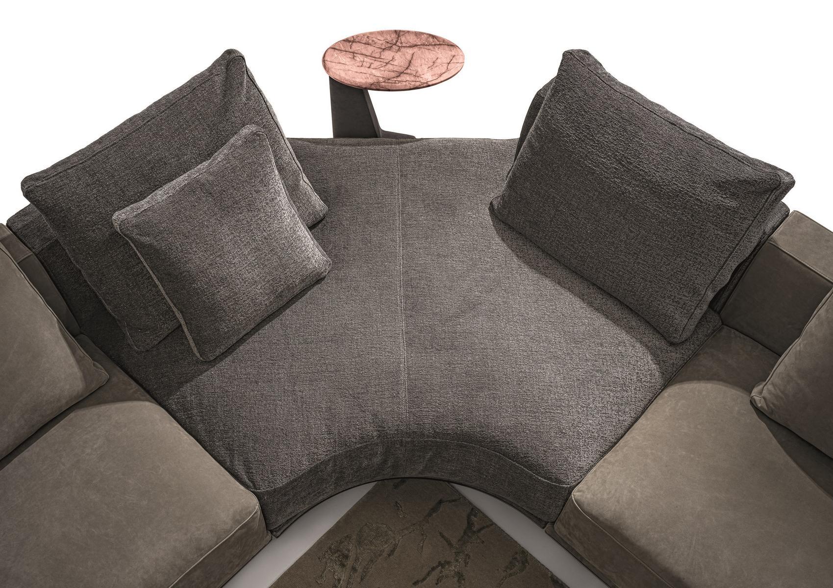 Corner velvet sofa | Atar by Longhi