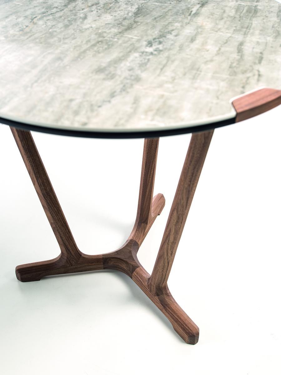 Round porcelain stoneware high side table | Arja by Frigerio