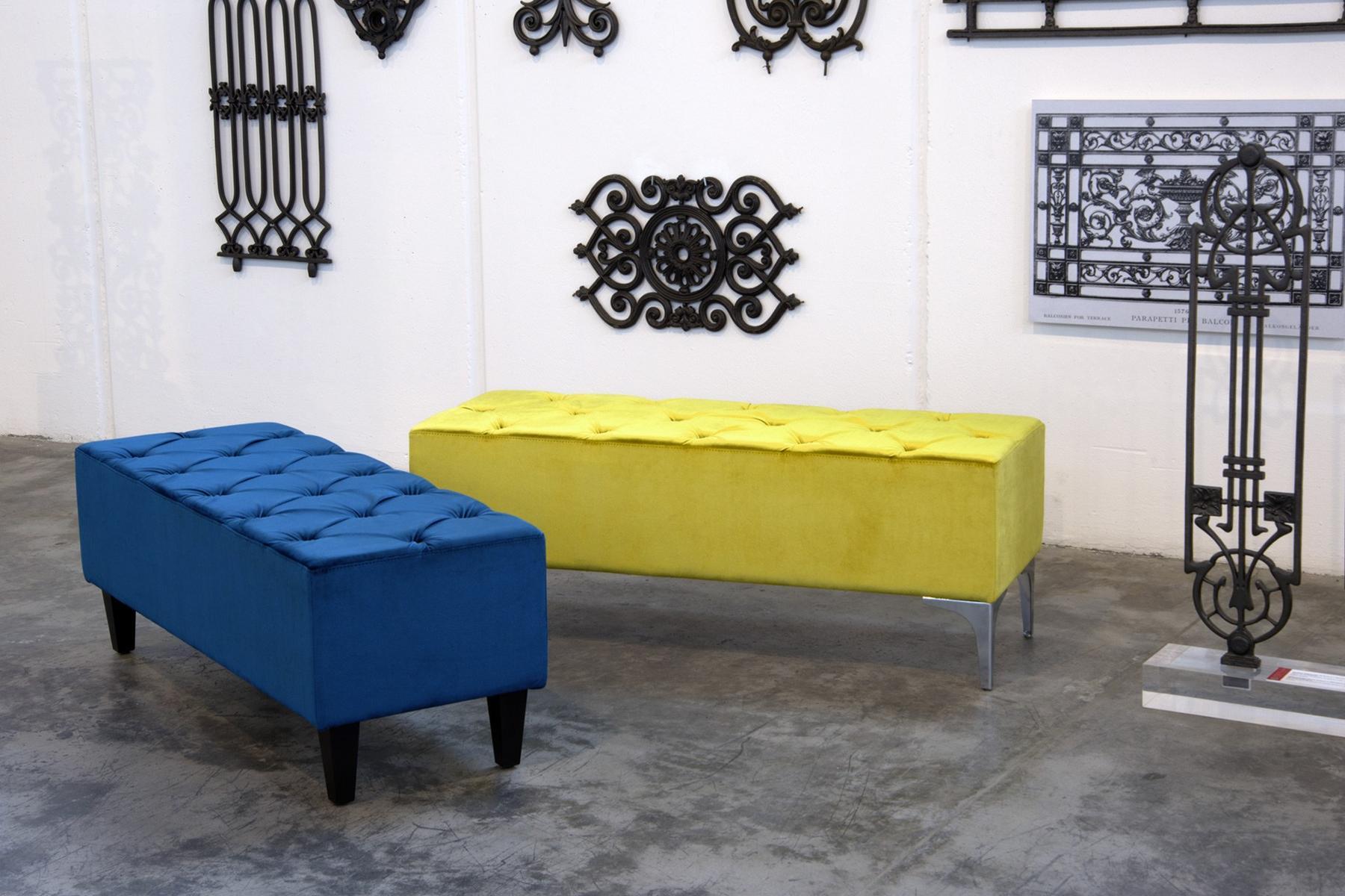 Tufted upholstered fabric bench | Megh by Domingo salotti
