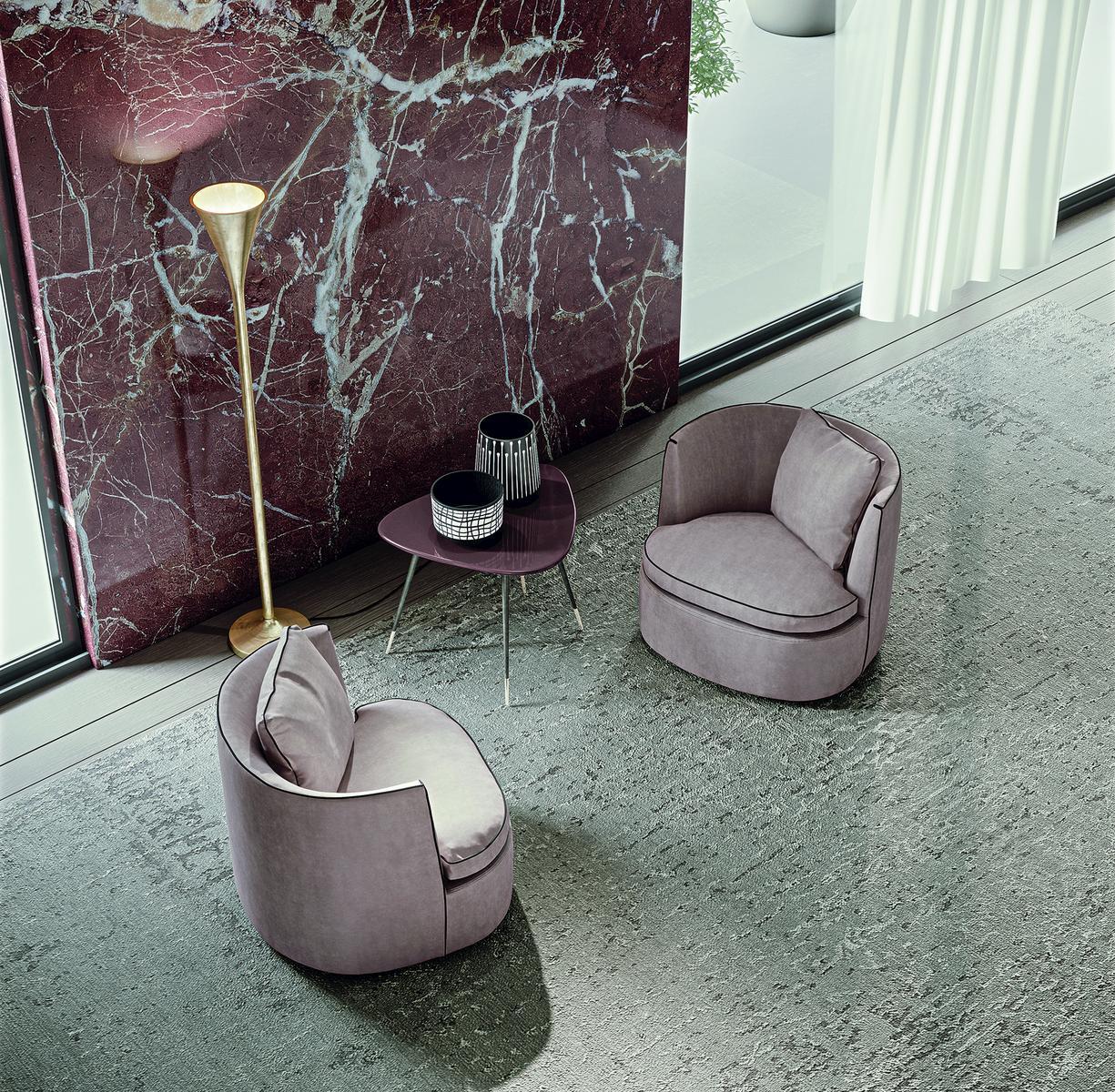 Upholstered fabric armchair | Bessie by Frigerio