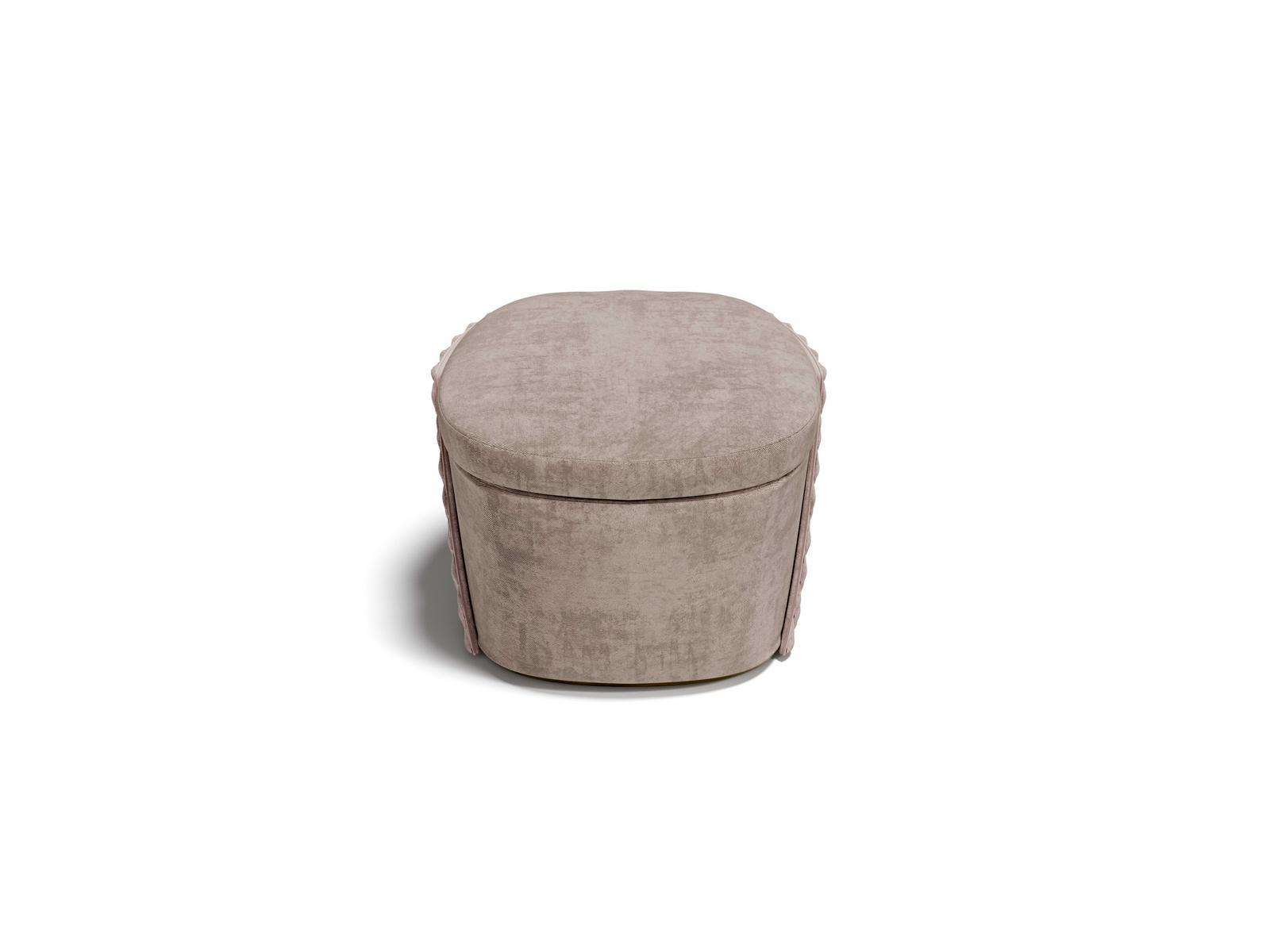 Oval fabric pouf | Majestic M by Capital Collection
