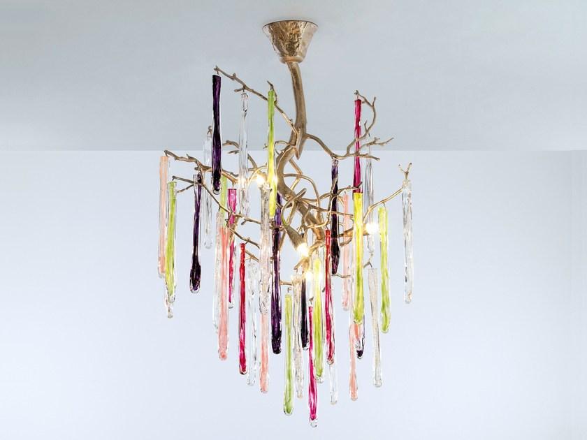 Handmade bronze ceiling lamp | Glamour Pl319/7 by Serip