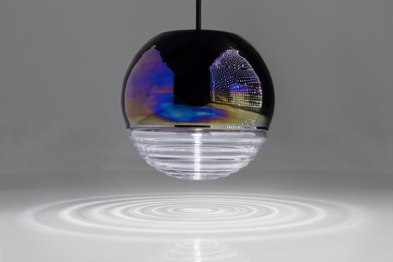 Glass pendant lamp in a contemporary style | Flask by Tom Dixon