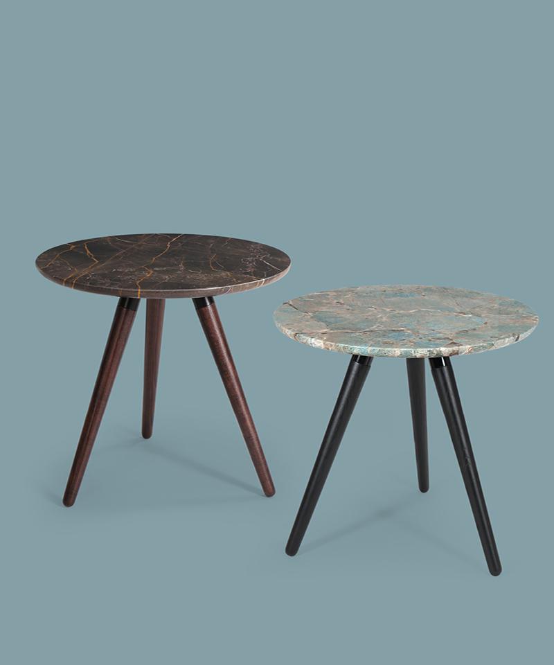 Round marble coffee table | Light by Borzalino