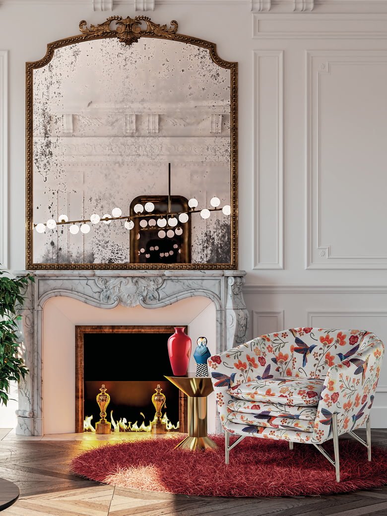 Elegant Mater Familias armchair with a layered seat offers enchanting comfort and a unique, sophisticated design suitable for family use. | Mater Familias by Calia Italia