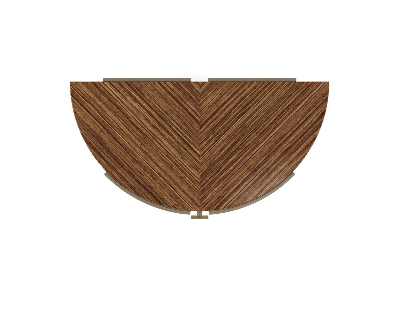 Steel coffee table and walnut top | Oliver by Bruno Zampa