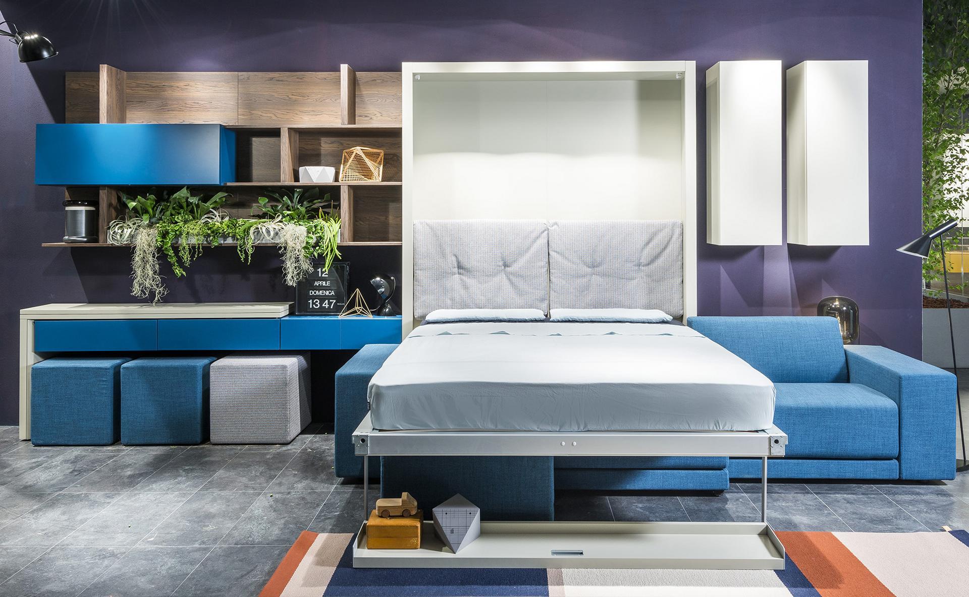 Wall-mounted sectional bookcase | Tetris by CLEI