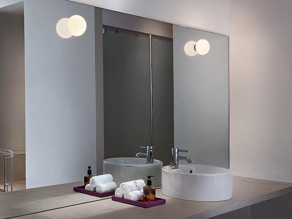 Opal glass wall light | Mini Glo-ball Cw by Flos