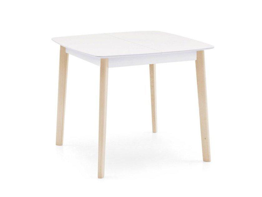 Extending wooden table | Cream by Calligaris