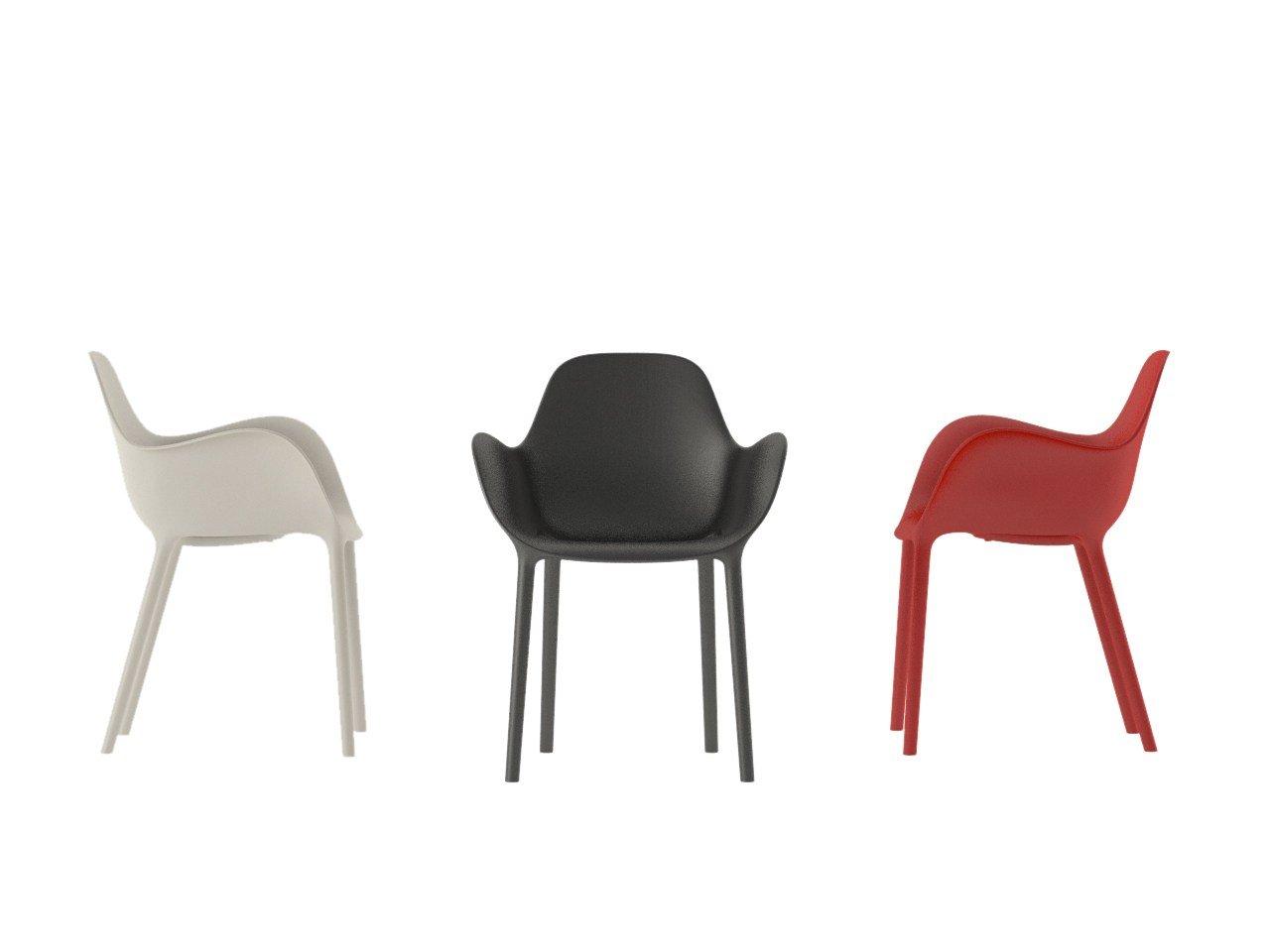Stackable polypropylene chair with armrests | Sabinas by Vondom