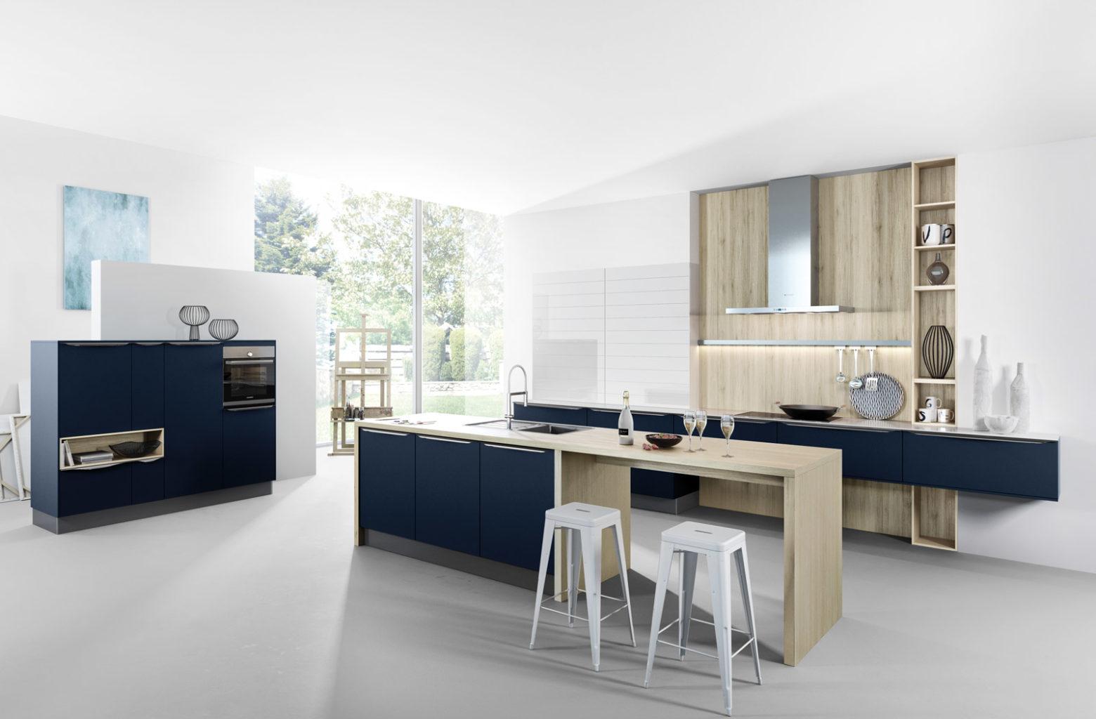 Lacquered kitchen with handles Haecker 6000